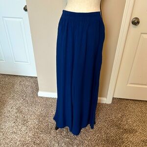 Dex Wide Leg Flowy Navy Pants S